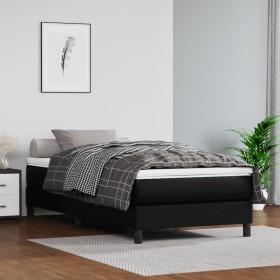 Black synthetic leather pocket spring mattress 120x190x20cm by , Mattresses - Ref: Foro24-4007148, Price: 210,77 €, Discount: %