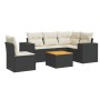 6-piece garden sofa set and black synthetic rattan cushions by , Garden sets - Ref: Foro24-3225447, Price: 360,46 €, Discount: %