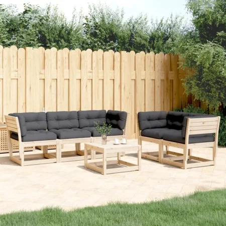 5-teilige Gartensofagarnitur mit Kissen aus massivem Kiefernholz von , Gartensets - Ref: Foro24-3217000, Preis: 533,03 €, Rab...