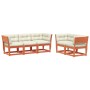 5-piece garden sofa set with wax-brown pine wood cushions by , Garden sets - Ref: Foro24-3217002, Price: 639,13 €, Discount: %