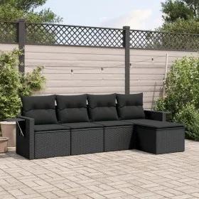 5-teiliges Gartenmöbel-Set und schwarze synthetische Rattankissen von , Gartensets - Ref: Foro24-3252422, Preis: 362,19 €, Ra...