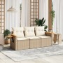 Garden sofa set with beige cushions 3 pieces PE rattan by , Garden sets - Ref: Foro24-3258999, Price: 274,31 €, Discount: %