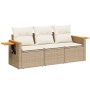 Gartensofa-Set mit beigen Kissen, 3-teilig, PE-Rattan von , Gartensets - Ref: Foro24-3258999, Preis: 260,40 €, Rabatt: %