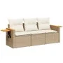 Gartensofa-Set mit beigen Kissen, 3-teilig, PE-Rattan von , Gartensets - Ref: Foro24-3258999, Preis: 269,82 €, Rabatt: %