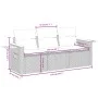Gartensofa-Set mit beigen Kissen, 3-teilig, PE-Rattan von , Gartensets - Ref: Foro24-3258999, Preis: 269,82 €, Rabatt: %