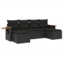 6-piece garden sofa set and black synthetic rattan cushions by , Garden sets - Ref: Foro24-3259458, Price: 426,62 €, Discount: %