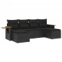 6-teiliges Gartensofa-Set und schwarze synthetische Rattankissen von , Gartensets - Ref: Foro24-3259458, Preis: 404,55 €, Rab...