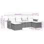 6-teiliges Gartensofa-Set und schwarze synthetische Rattankissen von , Gartensets - Ref: Foro24-3259458, Preis: 404,55 €, Rab...