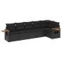 6-piece garden sofa set and black synthetic rattan cushions by , Garden sets - Ref: Foro24-3259227, Price: 436,30 €, Discount: %