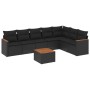 8-teiliges Gartensofa-Set und schwarze synthetische Rattankissen von , Gartensets - Ref: Foro24-3258436, Preis: 527,34 €, Rab...