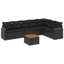 8-teiliges Gartensofa-Set und schwarze synthetische Rattankissen von , Gartensets - Ref: Foro24-3258436, Preis: 510,31 €, Rab...