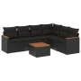 7-piece garden dining set and black synthetic rattan cushions by , Garden sets - Ref: Foro24-3258408, Price: 445,73 €, Discou...