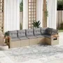Garden sofa set with cushions 6 pieces beige synthetic rattan by , Garden sets - Ref: Foro24-3259231, Price: 408,01 €, Discou...