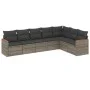 7-piece garden sofa set with gray PE rattan cushions by , Garden sets - Ref: Foro24-3258434, Price: 424,84 €, Discount: %