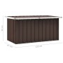 Braune Garten-Aufbewahrungsbox 129 x 67 x 65 cm von vidaXL, Aufbewahrungsboxen für den Außenbereich - Ref: Foro24-46264, Prei...