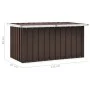Caja de almacenaje para jardín marrón 129x67x65 cm de vidaXL, Cajas de almacenaje para exteriores - Ref: Foro24-46264, Precio...