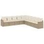 9-teiliges Gartensofa-Set mit beigen synthetischen Rattankissen von , Gartensets - Ref: Foro24-3258460, Preis: 602,48 €, Raba...