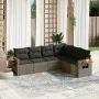6-piece garden furniture set and gray synthetic rattan cushions by , Garden sets - Ref: Foro24-3259246, Price: 392,45 €, Disc...