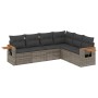 6-teiliges Gartenmöbel-Set und graue synthetische Rattankissen von , Gartensets - Ref: Foro24-3259246, Preis: 405,14 €, Rabat...