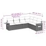 6-piece garden furniture set and gray synthetic rattan cushions by , Garden sets - Ref: Foro24-3259246, Price: 392,45 €, Disc...