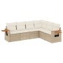 Juego de sofás jardín con cojines 6 pzas ratán sintético beige de , Conjuntos de jardín - Ref: Foro24-3259244, Precio: 512,17...