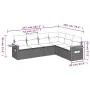Garden sofa set with cushions 6 pieces beige synthetic rattan by , Garden sets - Ref: Foro24-3259244, Price: 446,31 €, Discou...