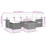 7-teiliges Garten-Essset und schwarze Kissen aus synthetischem Rattan von , Gartensets - Ref: Foro24-3259424, Preis: 421,58 €...