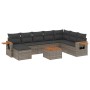 9-piece garden furniture set and gray synthetic rattan cushions by , Garden sets - Ref: Foro24-3259498, Price: 556,52 €, Disc...