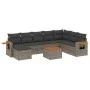 9-piece garden furniture set and gray synthetic rattan cushions by , Garden sets - Ref: Foro24-3259498, Price: 538,69 €, Disc...