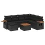8-piece garden sofa set and black synthetic rattan cushions by , Garden sets - Ref: Foro24-3259451, Price: 504,01 €, Discount: %