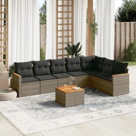 8-piece garden sofa set and gray synthetic rattan cushions by , Garden sets - Ref: Foro24-3258441, Price: 470,17 €, Discount: %
