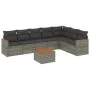 8-teiliges Gartensofa-Set und graue synthetische Rattankissen von , Gartensets - Ref: Foro24-3258441, Preis: 470,17 €, Rabatt: %