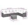 8-teiliges Gartensofa-Set und graue synthetische Rattankissen von , Gartensets - Ref: Foro24-3258441, Preis: 470,17 €, Rabatt: %