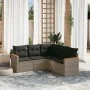 Garden sofa set with cushions 5 pieces gray synthetic rattan by , Garden sets - Ref: Foro24-3258364, Price: 320,37 €, Discoun...