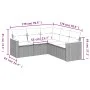 Garden sofa set with cushions 5 pieces gray synthetic rattan by , Garden sets - Ref: Foro24-3258364, Price: 320,37 €, Discoun...