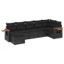 7-piece garden dining set and black synthetic rattan cushions by , Garden sets - Ref: Foro24-3259430, Price: 469,89 €, Discou...