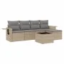 Garden sofa set with cushions 6 pieces beige synthetic rattan by , Garden sets - Ref: Foro24-3252436, Price: 384,30 €, Discou...