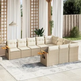 Garden sofa set with beige cushions 10 pieces synthetic rattan by , Garden sets - Ref: Foro24-3259580, Price: 674,56 €, Disco...