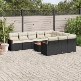 11-teiliges Gartensofa-Set und schwarze synthetische Rattankissen von , Gartensets - Ref: Foro24-3258745, Preis: 617,98 €, Ra...