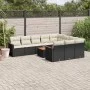11-piece garden sofa set and black synthetic rattan cushions by , Garden sets - Ref: Foro24-3258745, Price: 617,98 €, Discoun...