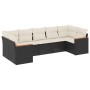 7-piece garden dining set and black synthetic rattan cushions by , Garden sets - Ref: Foro24-3258668, Price: 435,94 €, Discou...