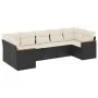 7-piece garden dining set and black synthetic rattan cushions by , Garden sets - Ref: Foro24-3258668, Price: 430,98 €, Discou...