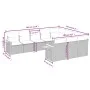 Gartensofa-Set 10-teilig mit schwarzen synthetischen Rattankissen von , Gartensets - Ref: Foro24-3259577, Preis: 642,03 €, Ra...