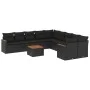 11-piece garden sofa set and black synthetic rattan cushions by , Garden sets - Ref: Foro24-3258758, Price: 663,33 €, Discoun...