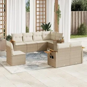Garden sofa set with beige cushions 8 pcs PE rattan by , Garden sets - Ref: Foro24-3259405, Price: 615,90 €, Discount: %