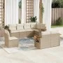 Garden sofa set with beige cushions 8 pcs PE rattan by , Garden sets - Ref: Foro24-3259405, Price: 615,90 €, Discount: %