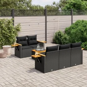 6-piece garden sofa set and black synthetic rattan cushions by , Garden sets - Ref: Foro24-3259024, Price: 483,61 €, Discount: %