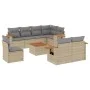 9-piece garden sofa set with beige synthetic rattan cushions by , Garden sets - Ref: Foro24-3259413, Price: 614,76 €, Discoun...