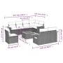 9-piece garden sofa set with beige synthetic rattan cushions by , Garden sets - Ref: Foro24-3259413, Price: 614,76 €, Discoun...