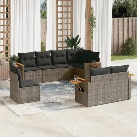 8-piece garden sofa set and gray synthetic rattan cushions by , Garden sets - Ref: Foro24-3259407, Price: 559,40 €, Discount: %